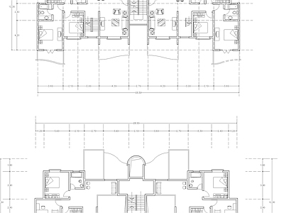 现代住宅楼建筑 住宅建筑平面图 自建房 第四代住宅 一层自建房 人才公寓 施工图