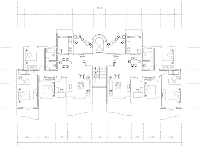 现代住宅楼建筑 住宅建筑平面图 第四代住宅 人才公寓 一层自建房 自建房 施工图