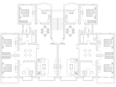 现代住宅楼建筑 住宅建筑平面图 人才公寓 自建房 第四代住宅 施工图