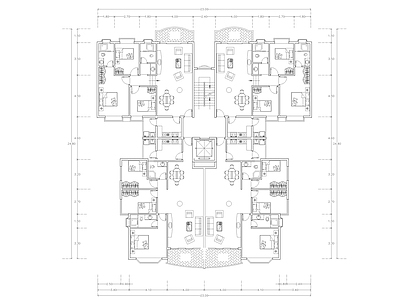 现代住宅楼建筑 住宅建筑平面图 第四代住宅 人才公寓 一层自建房 自建房 施工图
