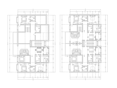 现代住宅楼建筑 住宅建筑平面图 施工图