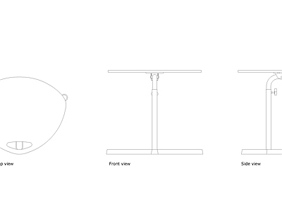 现代桌椅 宜家笔记本电脑桌 施工图