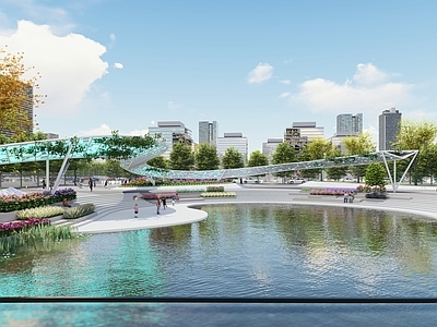 现代廊架 文化长廊 金属廊架 异形廊架 弧形廊架 滨河景观