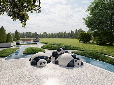 现代儿童游乐区 动物儿童游乐区