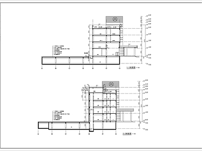 现代产业园建筑 运作楼建筑 施工图