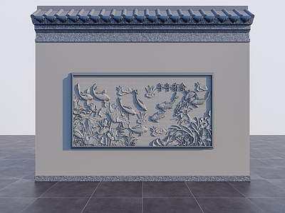 中式雕花 中式浮雕背景墙