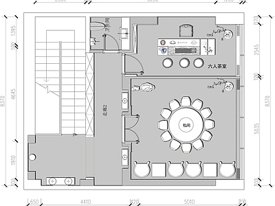 现代会所 茶室休闲会所 施工图