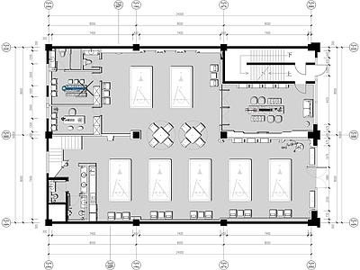 现代其他休闲娱乐空间 台球馆 施工图