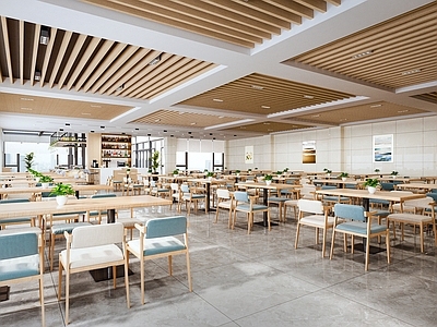 现代自助餐厅 花园餐厅 水吧台 员工食堂 休闲餐厅 自助餐厅