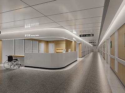 现代医院 医院走廊 护士站