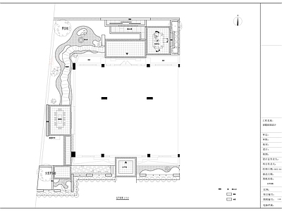 新中式现代庭院 花园庭院 私家庭院 民宿庭院 庭院水景 庭院铺装 施工图
