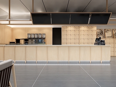 新中式奶茶店 奶茶店 前台 点单台 服务台