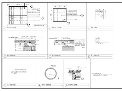现代中式其他景观 硬质绿化井盖详图 双层井盖 装饰井盖 施工图