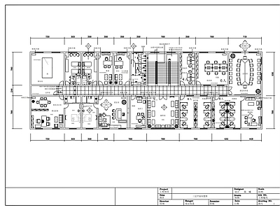 现代整体办公空间 办公楼室内装修图 施工图