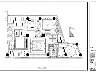 现代整体办公空间 董事长办公室内装 施工图