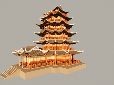 中式古建筑 古塔 中式古建筑 观景塔 中式塔