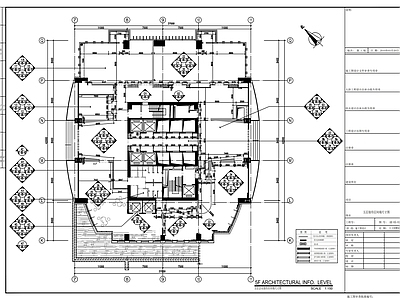 现代整体办公空间 豪华气派办公楼室 施工图