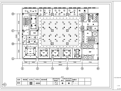 现代整体办公空间 六层某办公空间 施工图