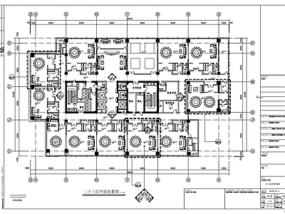现代整体办公空间 现代办公空间装修 施工图