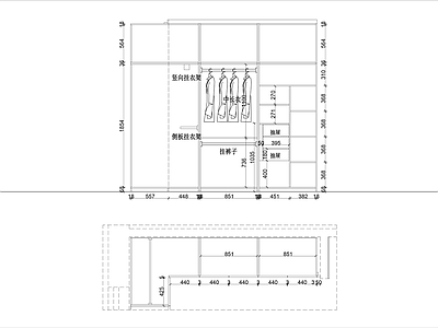 现代柜子 柜子立面图 施工图