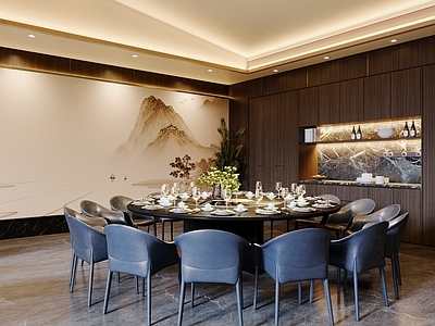 新中式包厢 现代 中餐厅