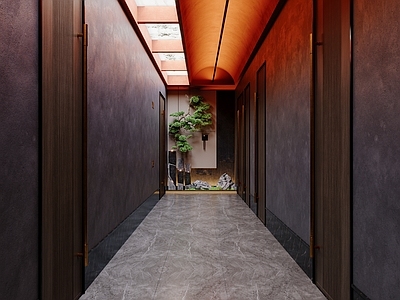 现代包厢 现代 中餐厅包厢 酒店包厢 景观过道 包厢过道