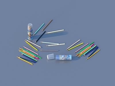 办公用品 画笔 彩色铅笔