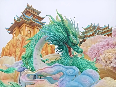 现代街道外景 灯会灯笼 商业街外景