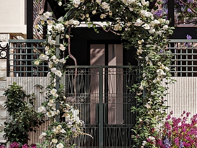 现代住宅景观 花拱门