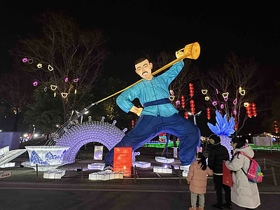现代街道外景 街道夜景 商业街外景 灯会灯笼