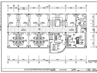 现代整体办公空间 工商局办公楼室内 施工图
