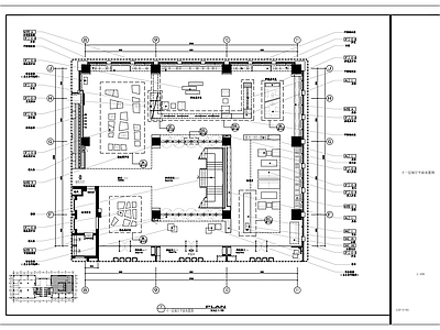 现代整体办公空间 现代办公室装修图 施工图