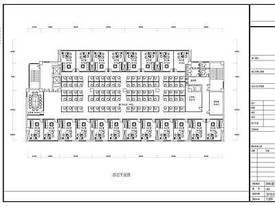 现代整体办公空间 航空公司办公楼装 施工图