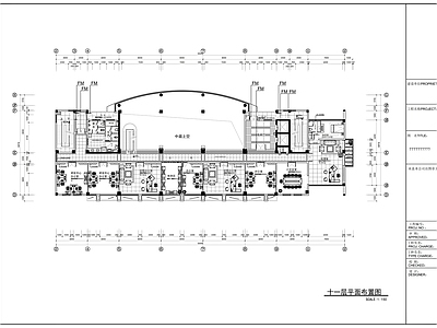 现代整体办公空间 轻工百强企业集团 施工图