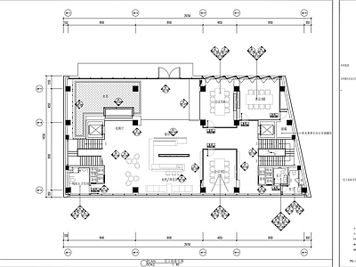 现代整体办公空间 办公 施工图