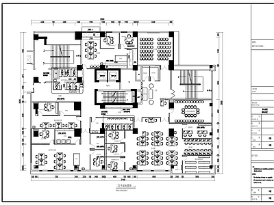现代整体办公空间 现代办公室装修图 施工图