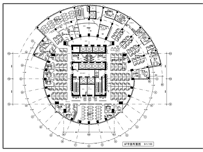 现代整体办公空间 总部办公楼装修 施工图
