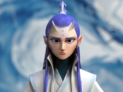 现代雕塑摆件 敖丙 哪吒 哪吒之魔童闹海 哪吒盲盒 公仔