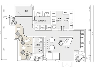 现代其他工装空间 宠物店 施工图