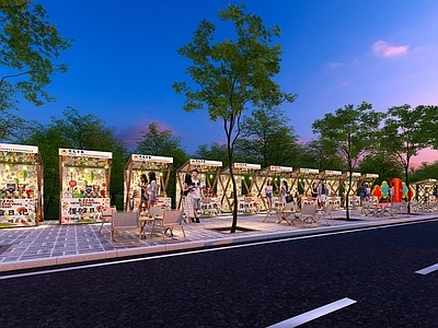 现代集市 集市 市集 夜市 摊位 国风