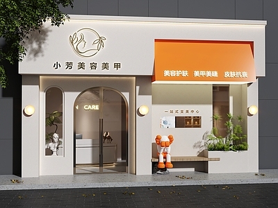 现代门头 美容店门头 门头设计 美甲店门头 美容院设计