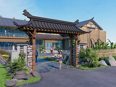 现代民宿建筑 山地民宿建筑 平地民宿建筑 民宿人家 精品民宿 乡村农庄