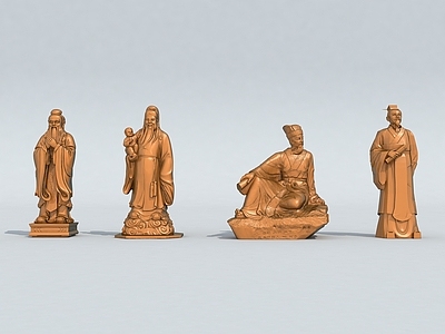 中式景观雕塑 中式 古代人物雕