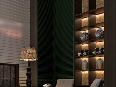 现代复古休息区 酒店休息区 洽谈区