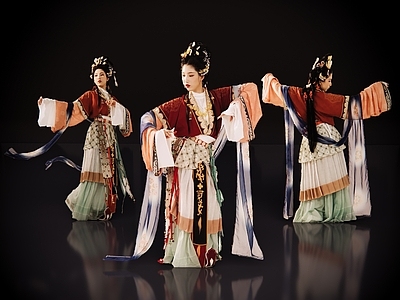 女人 2D古装人物 古装美女 古风美女 古典美人 跳舞