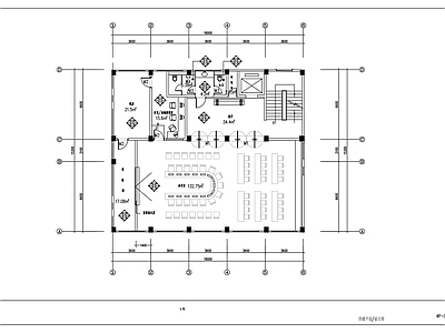 现代整体办公空间 4层会商中心装修 施工图