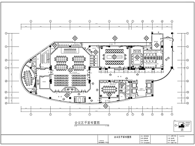现代整体办公空间 九层会议区竣工图 施工图