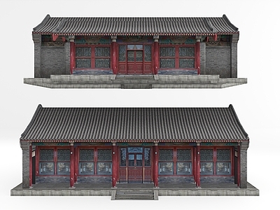 新中式中式艺术风格建筑 古宅 古建筑 中式建筑