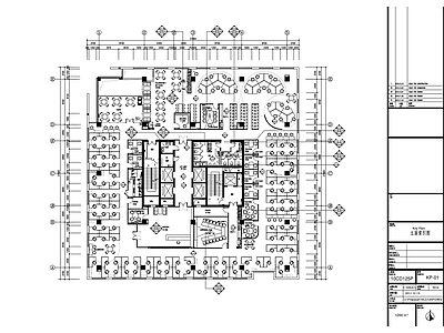 现代整体办公空间 现代商业办公空间 施工图