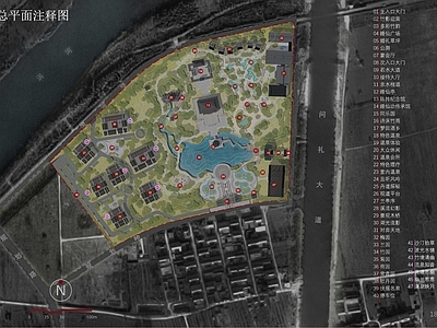 景观平面图 温泉公园方案总平 温泉度假平面图 施工图